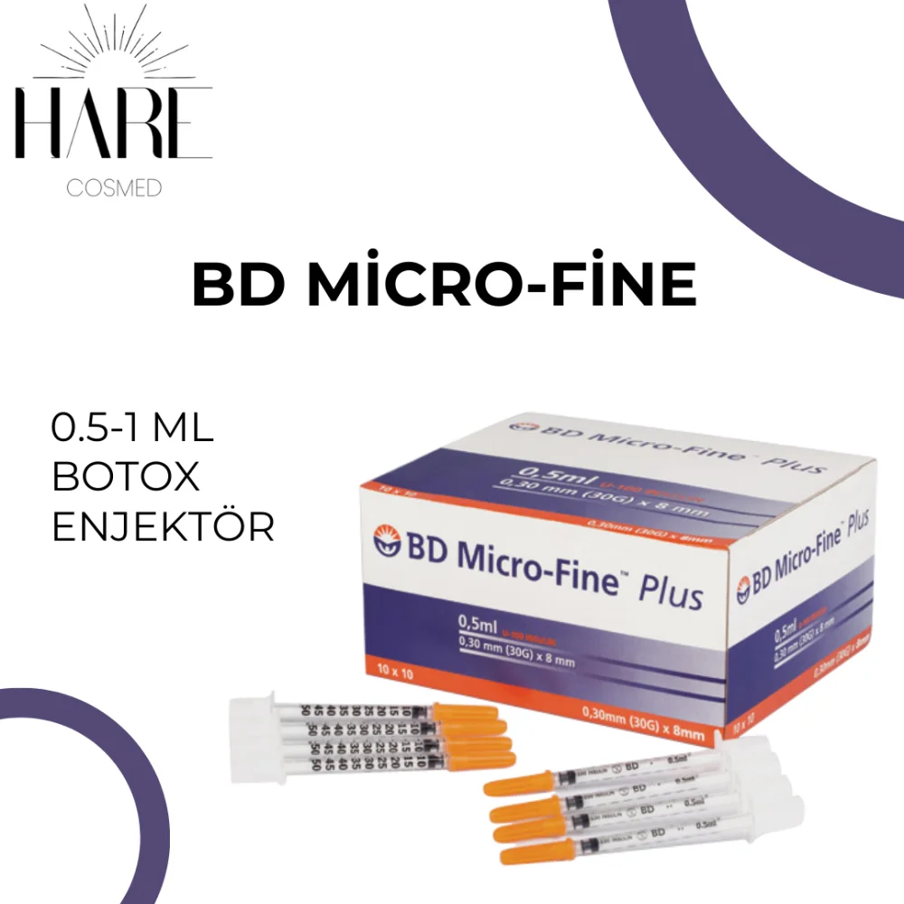 BD 1cc 30G 8mm Botox Enjektörü